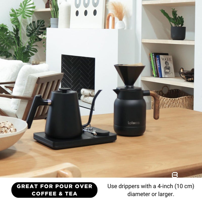 LAFEECA Aura Thermal Coffee Carafe Tea Pot for Keeping Hot & Iced Cold - Vacuum Insulated - Thermos Water Pitcher - Beverage Dispenser - Cool Touch Handle & Lid - BPA Free - 1 Liter - Copper - Image 4
